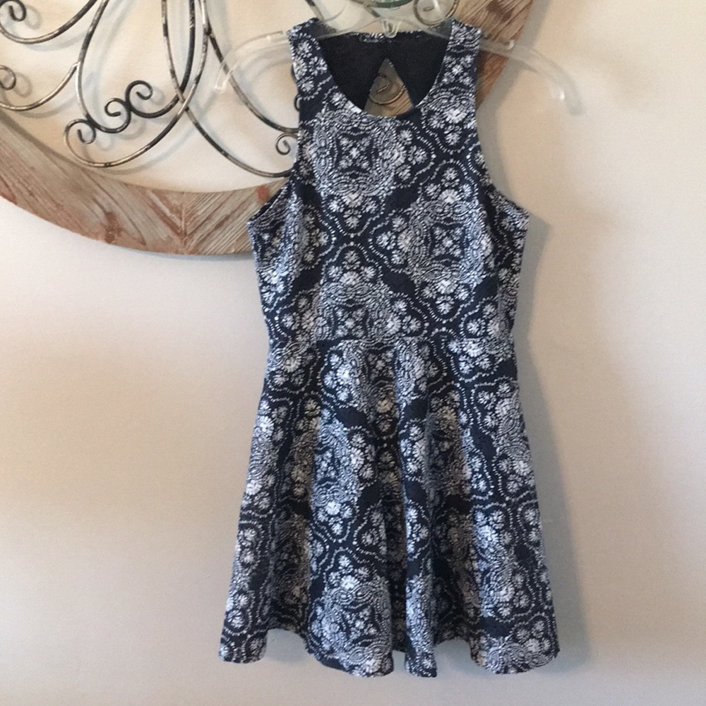 Navy & White Dress